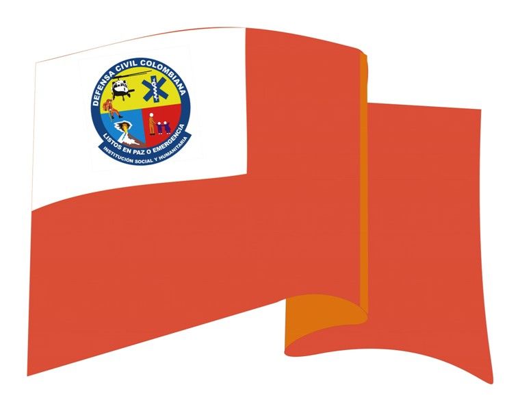 BANDERA EXTERIOR DEFENSA CIVIL 